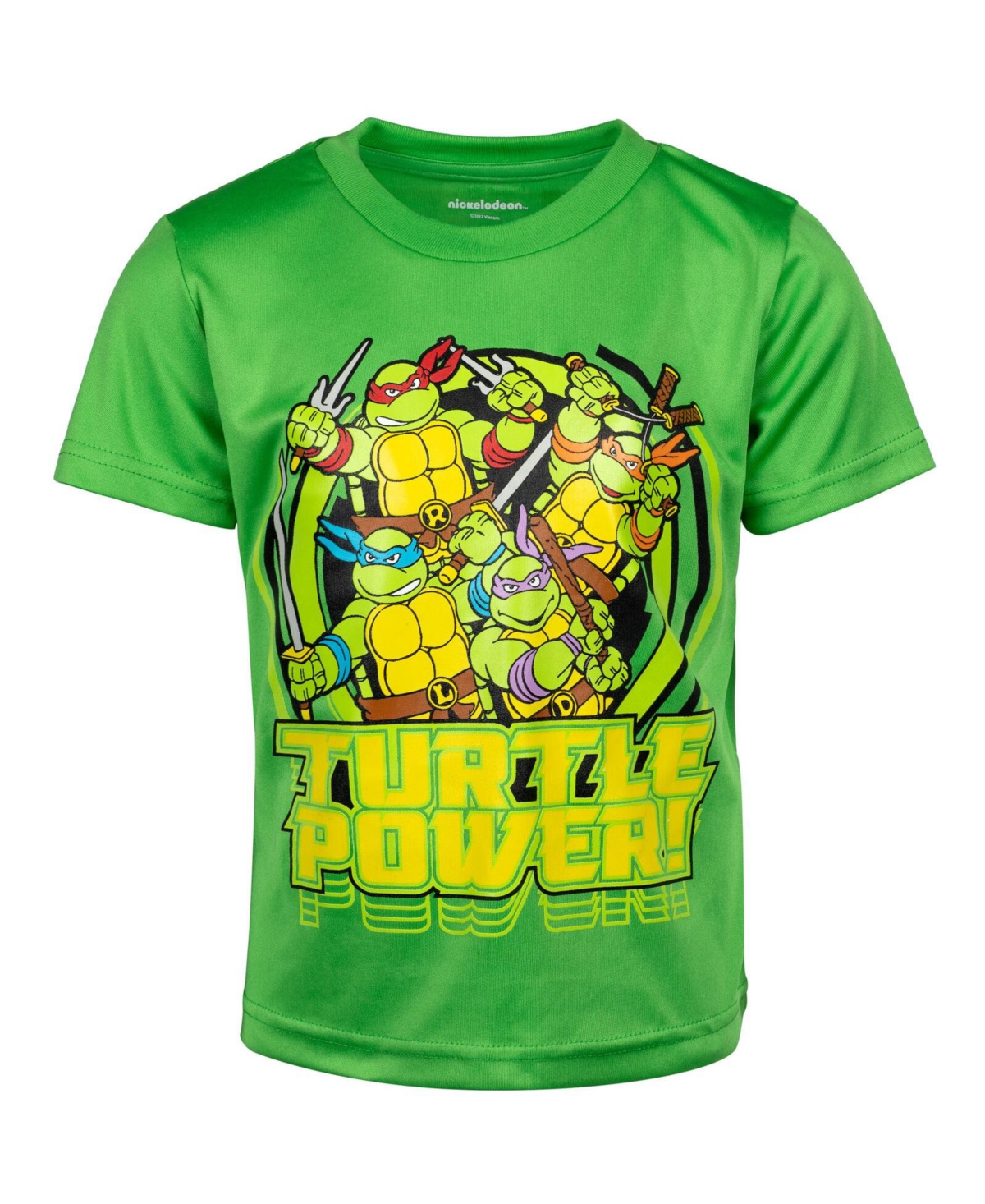 Teenage Mutant Ninja Turtles Boys Leonardo Michelangelo Raphael 3 Pack Athletic T-Shirts to -black/green