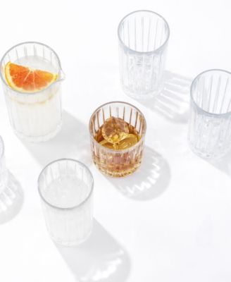 Alina Ribbed Glass Drinkware Set