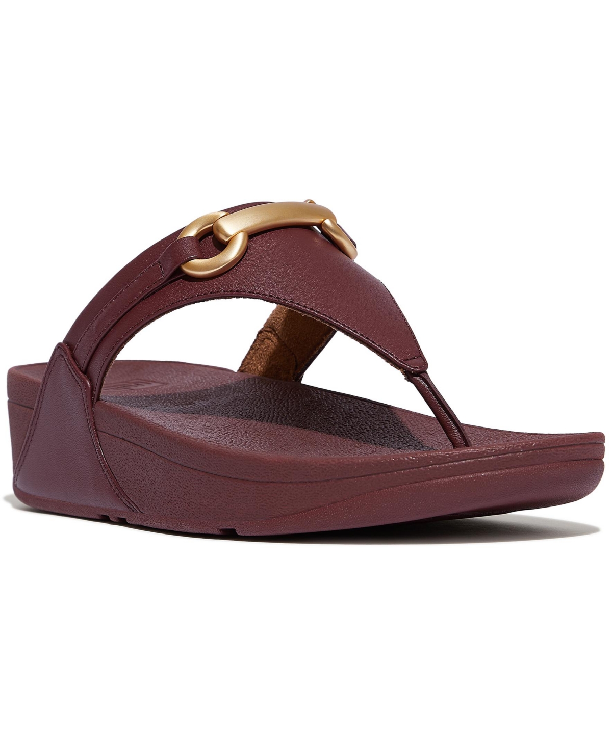 FitFlop Women's Lulu Chunky Snaffle Leather Toe-Post Sandals