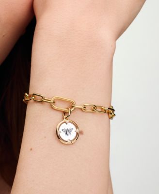 Sterling silver and 14k Gold-plated unique metal blend Bee Medallion Charm