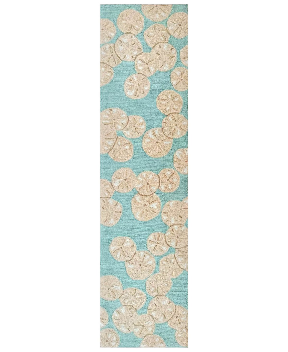 Liora Manne Capri Sea Biscuit 2'x8' Runner Area Rug In Aqua