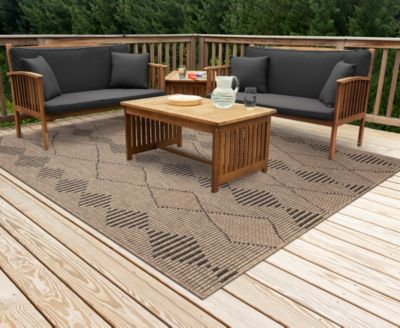 Liora Manne Monaco Diamonds Rug Collection In Taupe