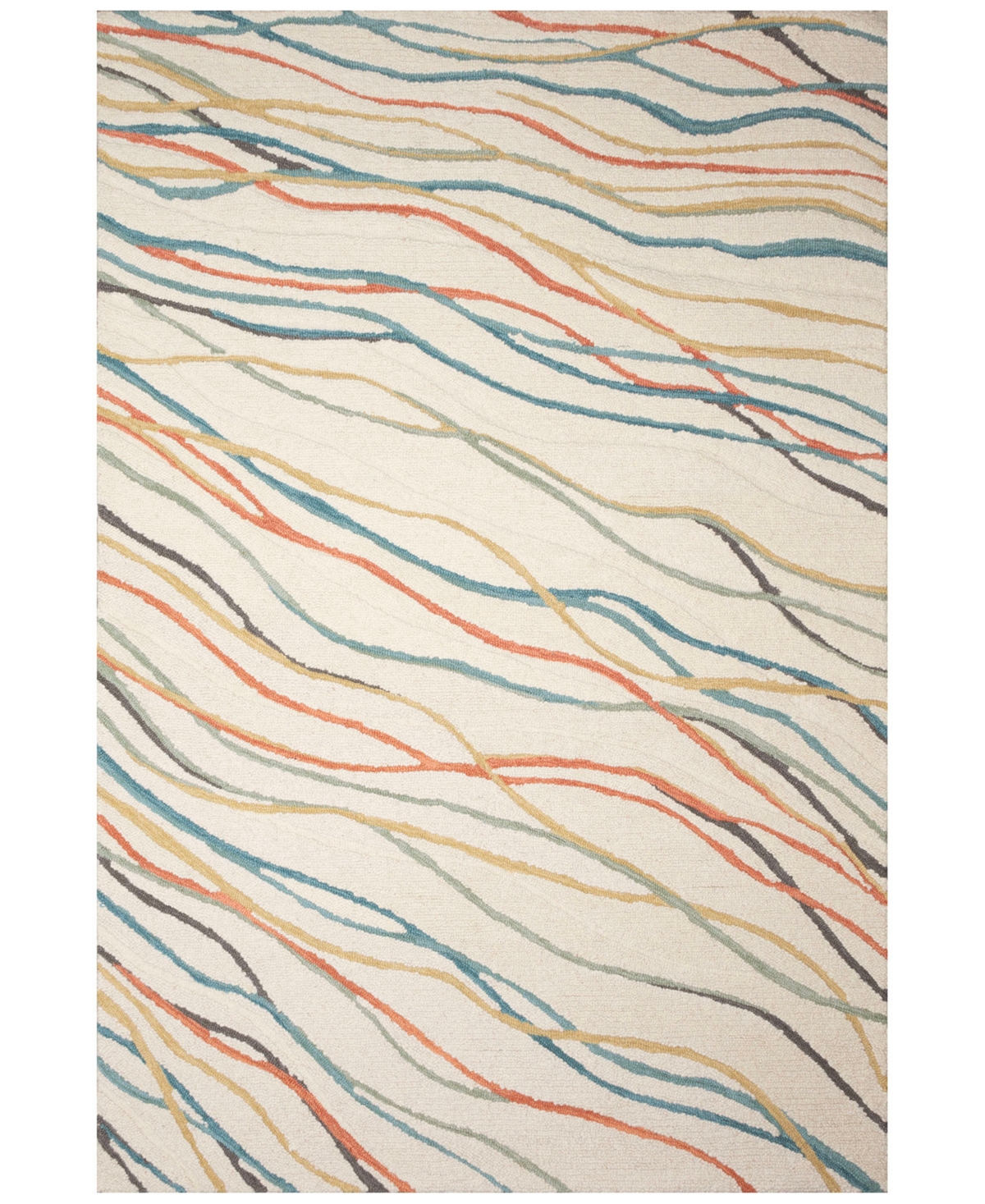 Liora Manne Horizon Ribbons 5'x7'6" Area Rug In Ivory