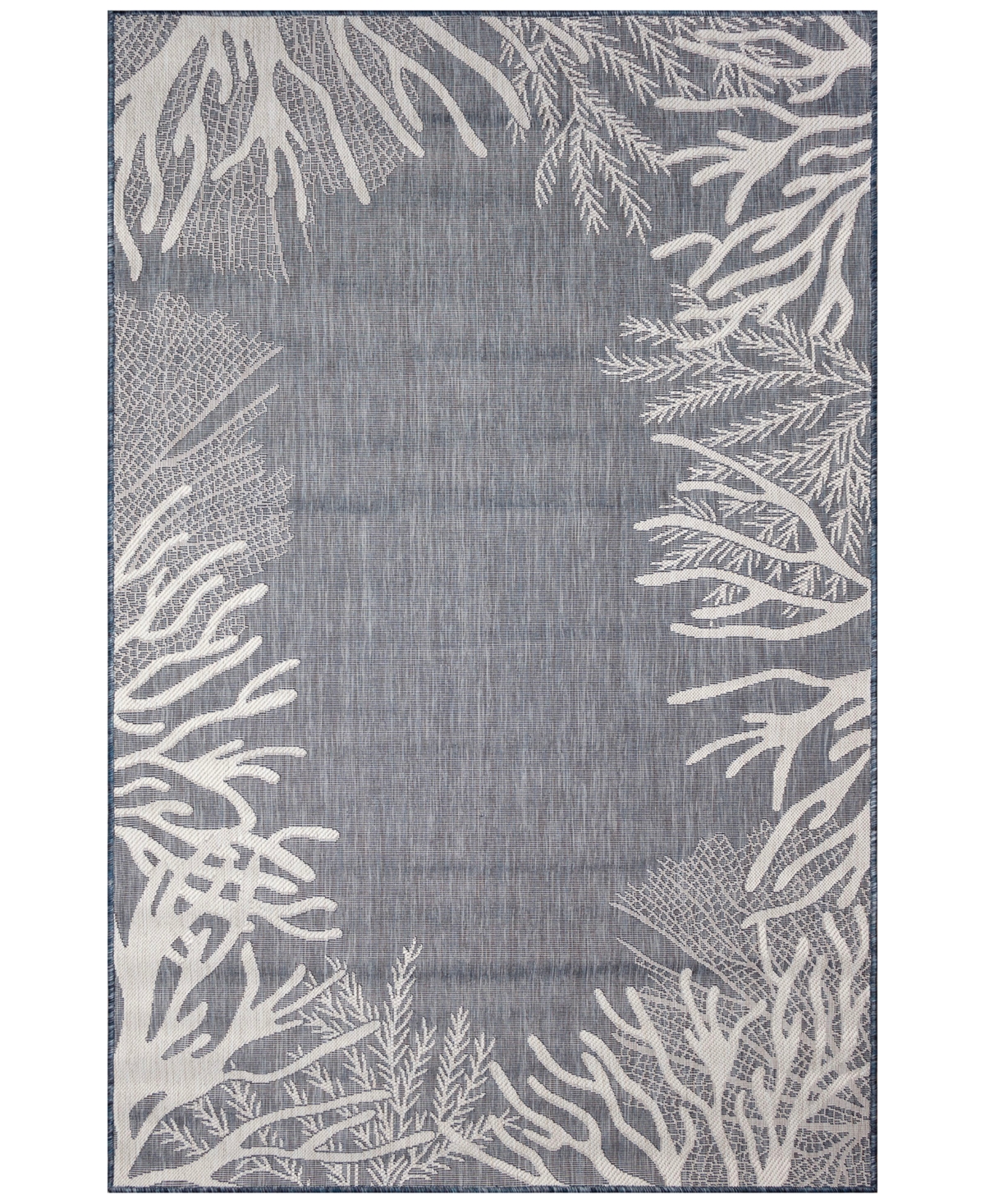 Liora Manne Carmel Reef Border 7'10"x9'10" Area Rug In Navy