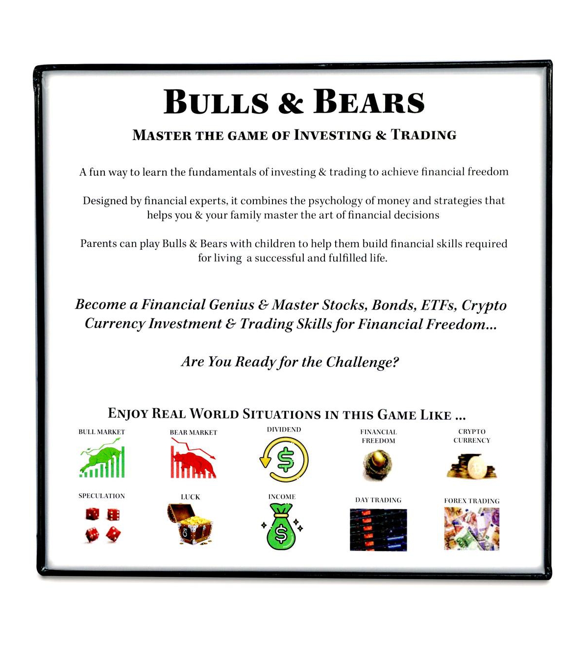 Life Sutra Bulls and Bears - Cashflow Board Game for Teens and Kids - Learn Stocks, Bonds, Commodities, and Bitcoin Investment - Stem-Authenticated Ga