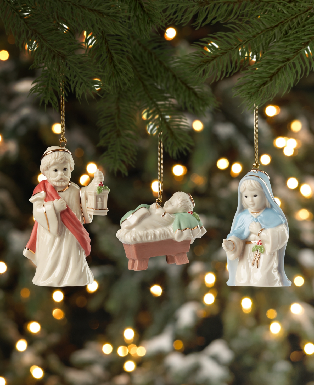 Lenox First Blessings Nativity 8-piece Ornament Set In Ivory