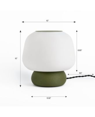 Mushroom Modern Classic Plant-Based PLA 3D Printed Dimmable LED Table Lamp, Blue/White/Light