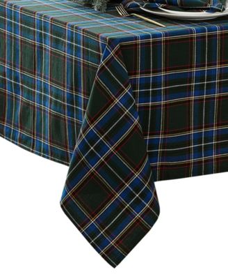 Stowe Tartan Holiday Plaid Rectangle Tablecloth, 102"x 60"
