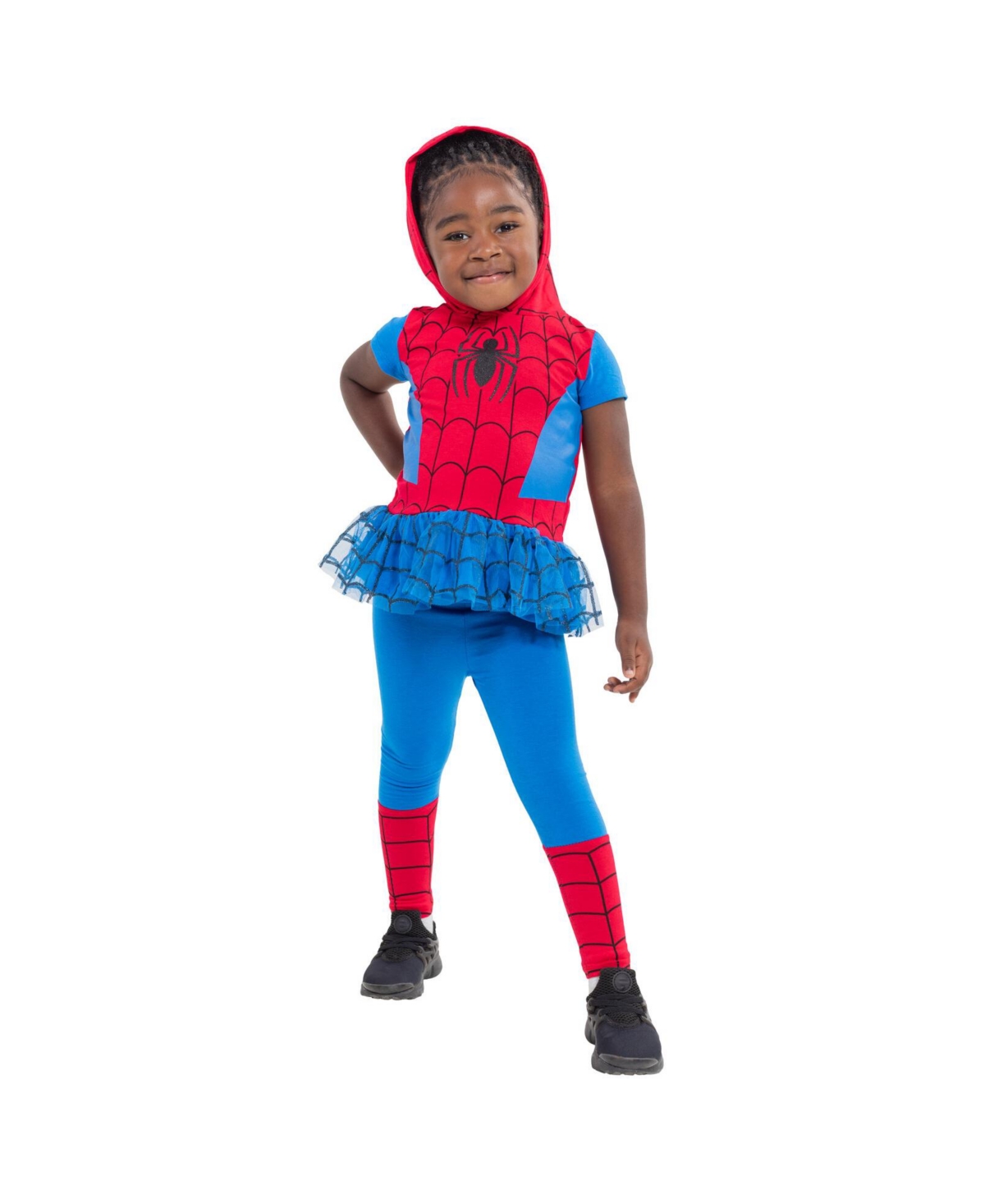 Marvel Toddler Girls Avengers Spider-Man Spider-Gwen Captain America Cosplay T-Shirt and Leggings to - Spider-man
