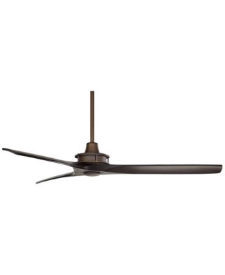 52" Rustic Farmhouse 3 Blade Indoor Ceiling Fan with Remote Control Oil Rubbed Bronze Matte Black Wood for Living Kitchen Bedroom Family