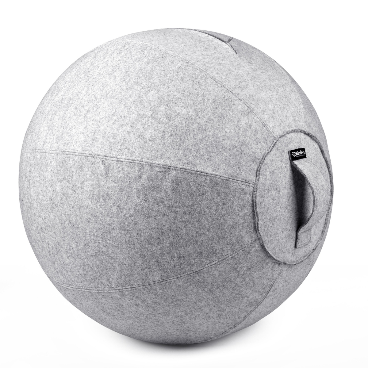 Stability Ball with Felt Cover - 65cm - Light Grey