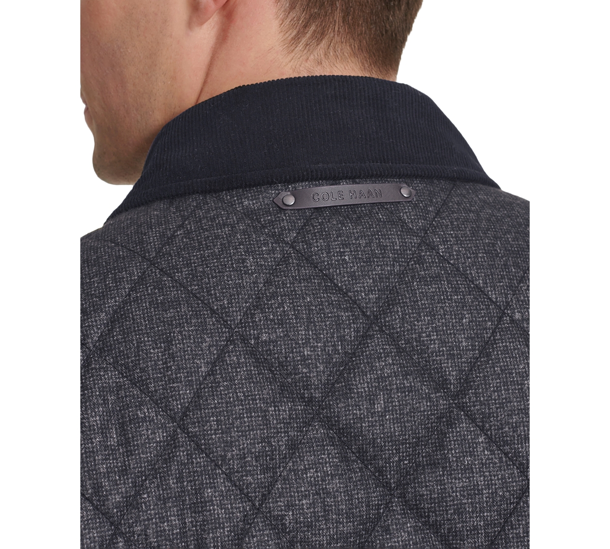 Cole Haan Men's Diamond Quilted Barn Long-Sleeve Jacket