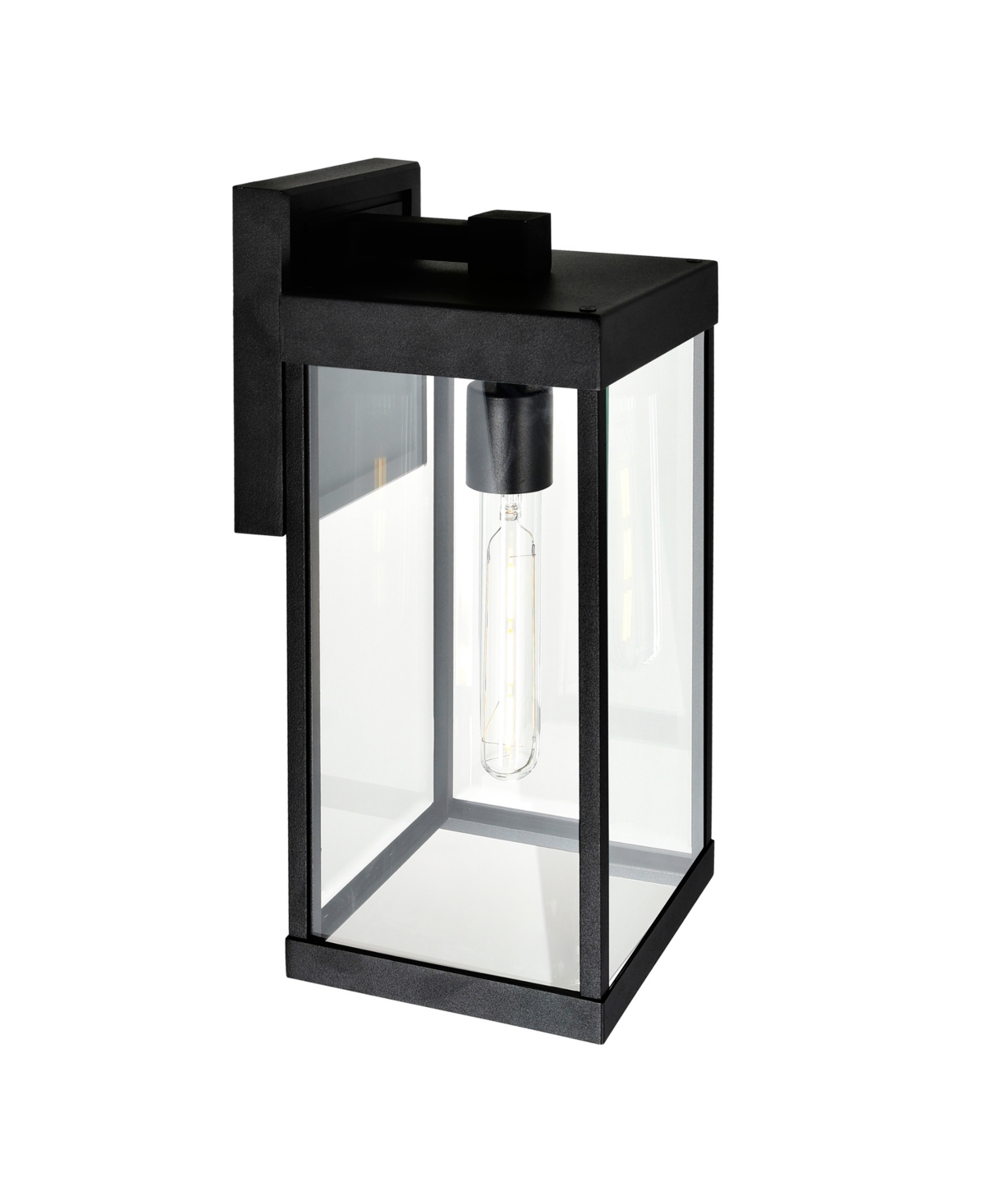 Shop Cwi Lighting 21" Metal Windsor 1 Light Outdoor Wall Light In Black