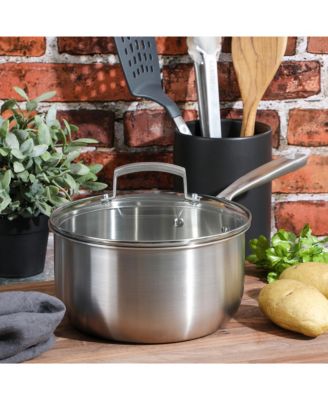 Stainless Steel 3.5qt Triply Professional Grade Sauce Pan