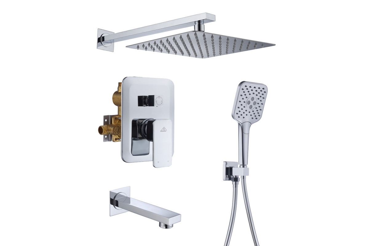 Tub and Shower Faucet with Rough-in Valve - Brushed nickel