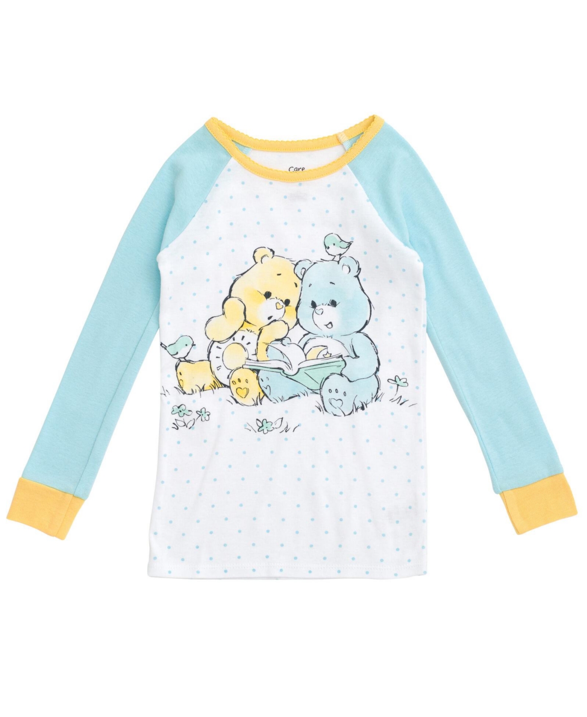 Care Bears Baby Girls Baby Bedtime Bear Funshine Bear Pajama Shirt and Pants Sleep Set Newborn -/ blue