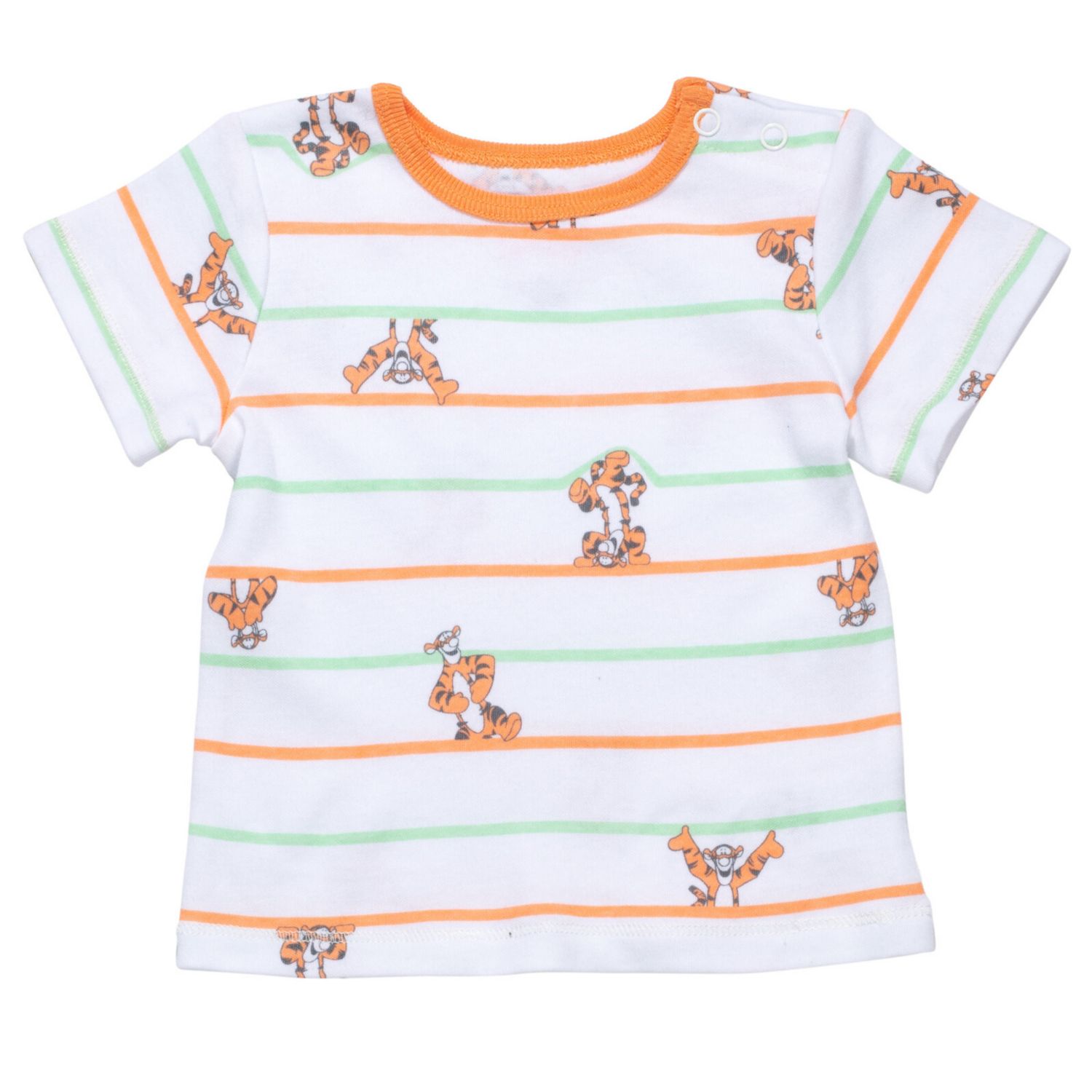 Baby Boys Tigger French Terry Short Overalls T-Shirt and Hat 3 Piece Outfit Set