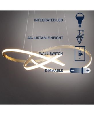 Alexia 25" Abstract Integrated LED Metal Adjustable Pendant