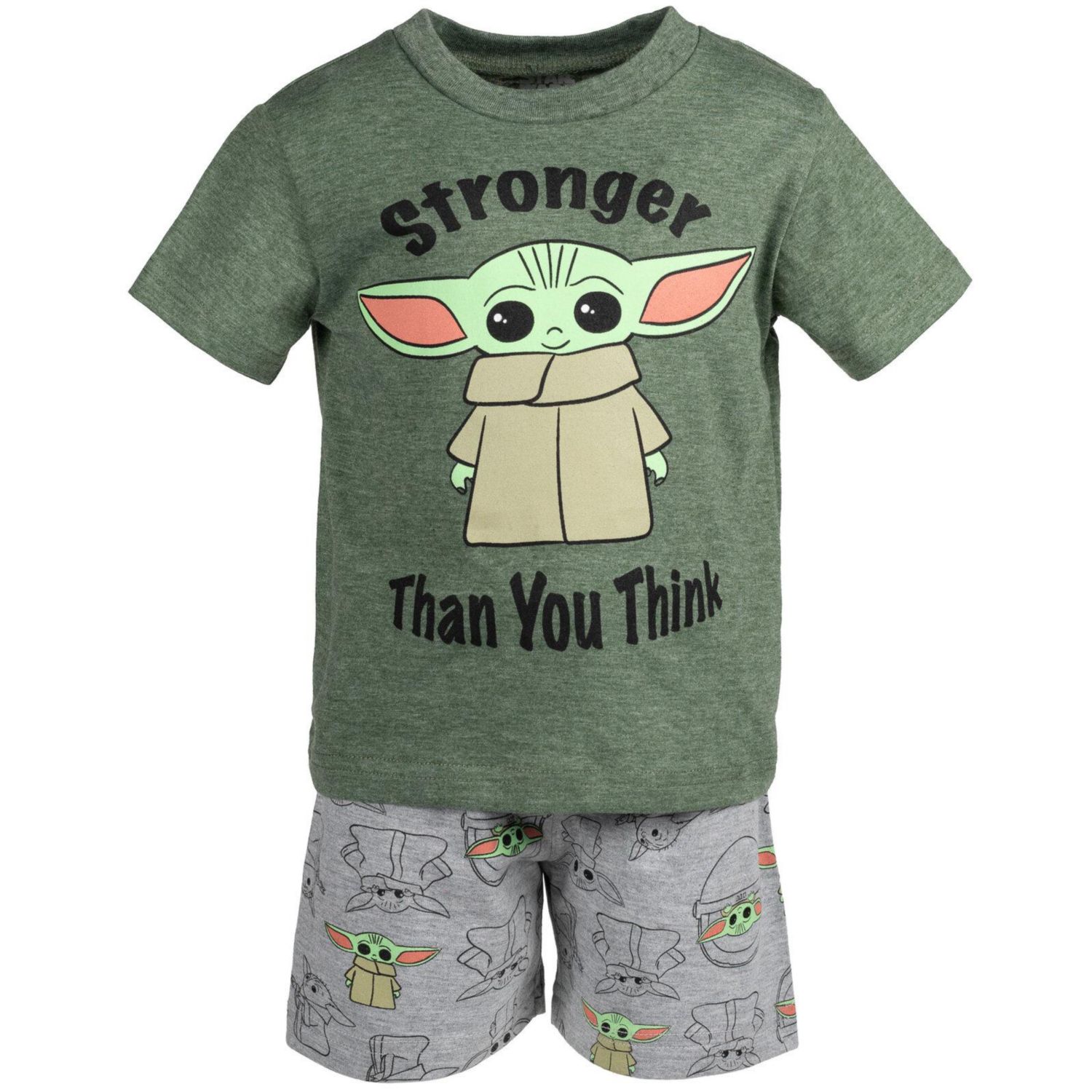 Baby Boys The Mandalorian Grogu 2-Piece T-Shirt and Shorts Set