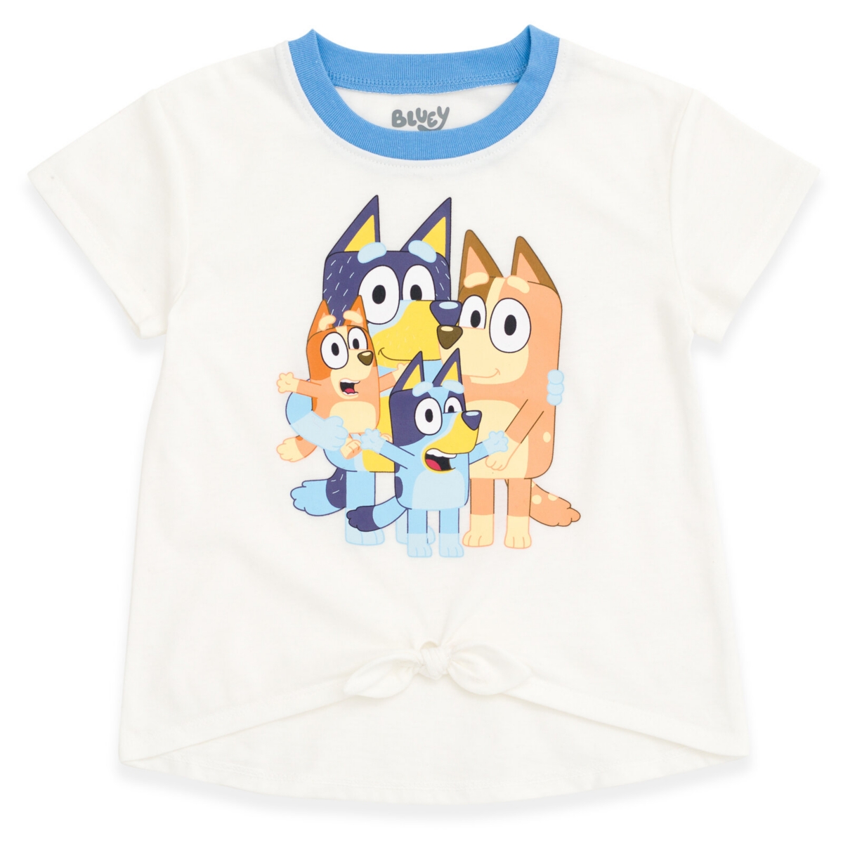Bluey Girls T-Shirt and French Terry Dolphin Shorts Outfit Set -/ blue