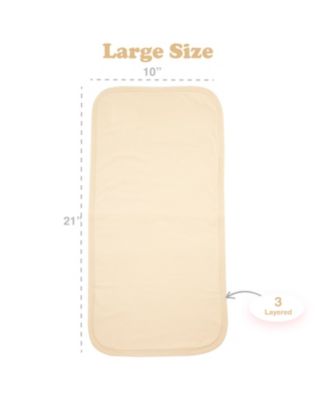 Baby Burp Cloths - 7 Pack Triple Layered - Top and Bottom 100% Cotton and Middle Layer 100% Polyester Fleece - Absorbent Burping Cloth Extra Absorbent Baby Burp Cloth Extra Soft for Girls