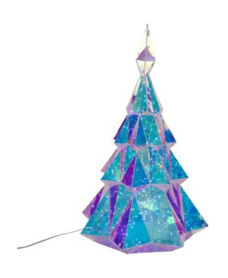 20-Inch Pre-Lit Multifunction 200 Cool White Fairy LED Holographic Christmas Tree