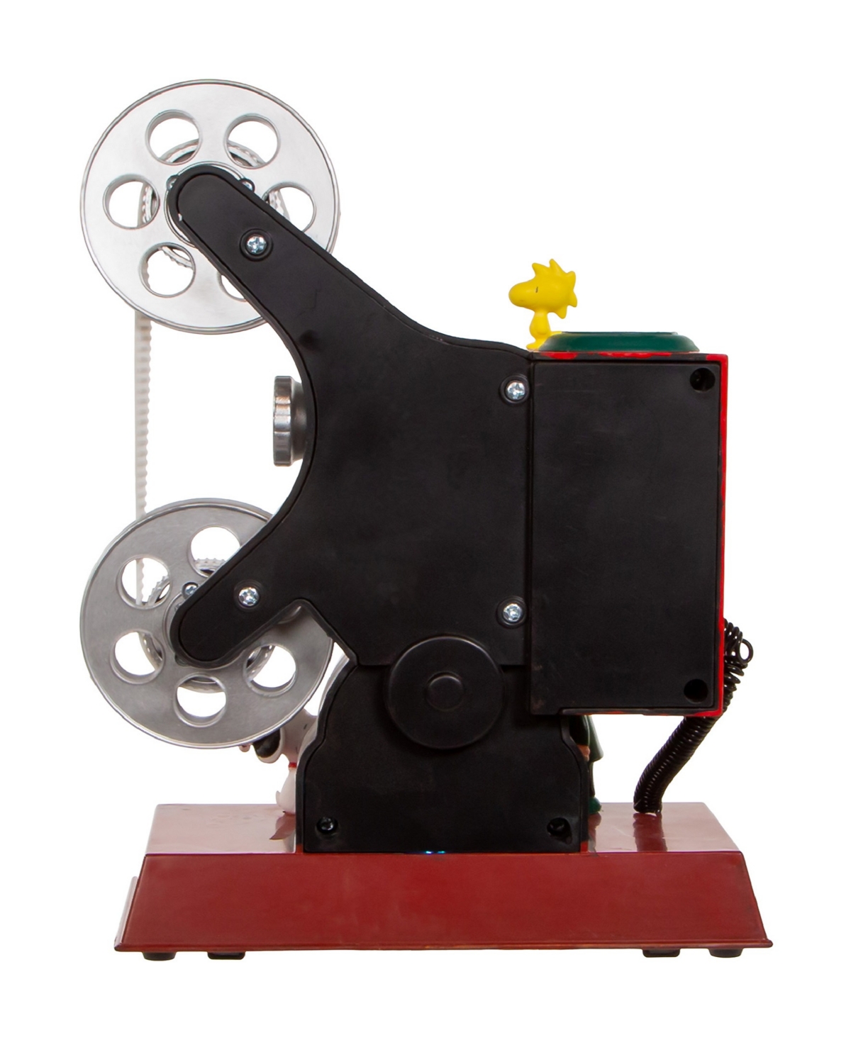 Kurt Adler Peanuts 8.6-inch Battery-operated Animated Projector Musical Tablepiece In Multicolored