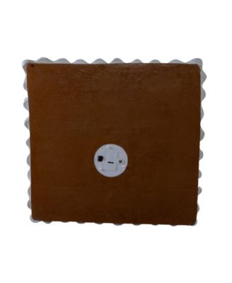 8.07-Inch Battery Operated LED Lighted Gingerbread Bubblegum Factory