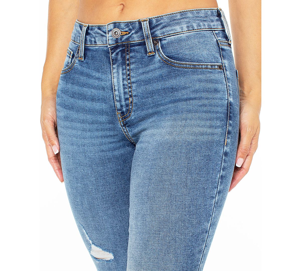 Celebrity Pink Juniors' Curvy Mid-Rise Skinny Ankle Jeans view 4 — MAYCSS fashion products