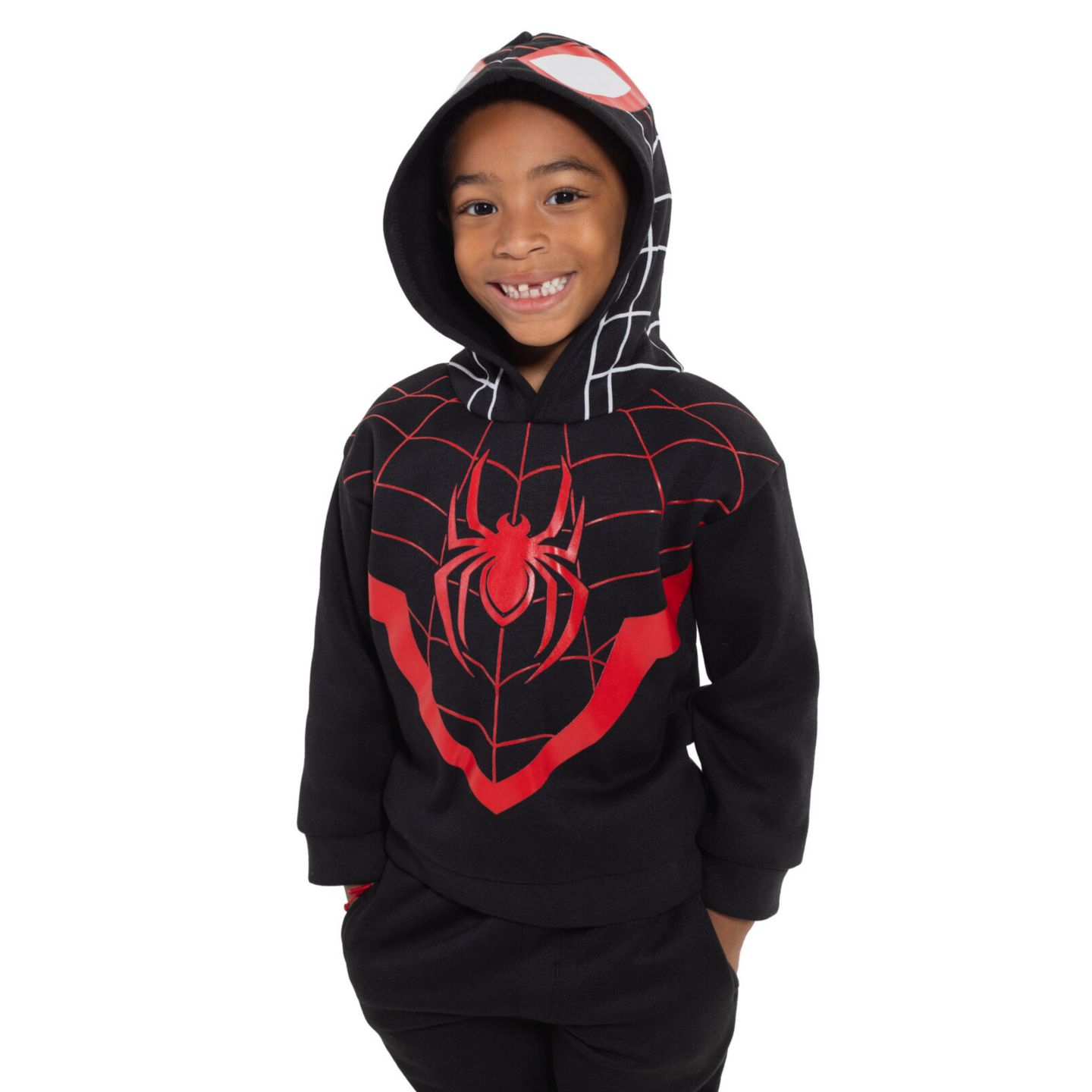 Детский комплект Spider-Man Marvel Avengers: флисовое худи и брюки для мальчиков, цвет: Miles Morales — фото 2