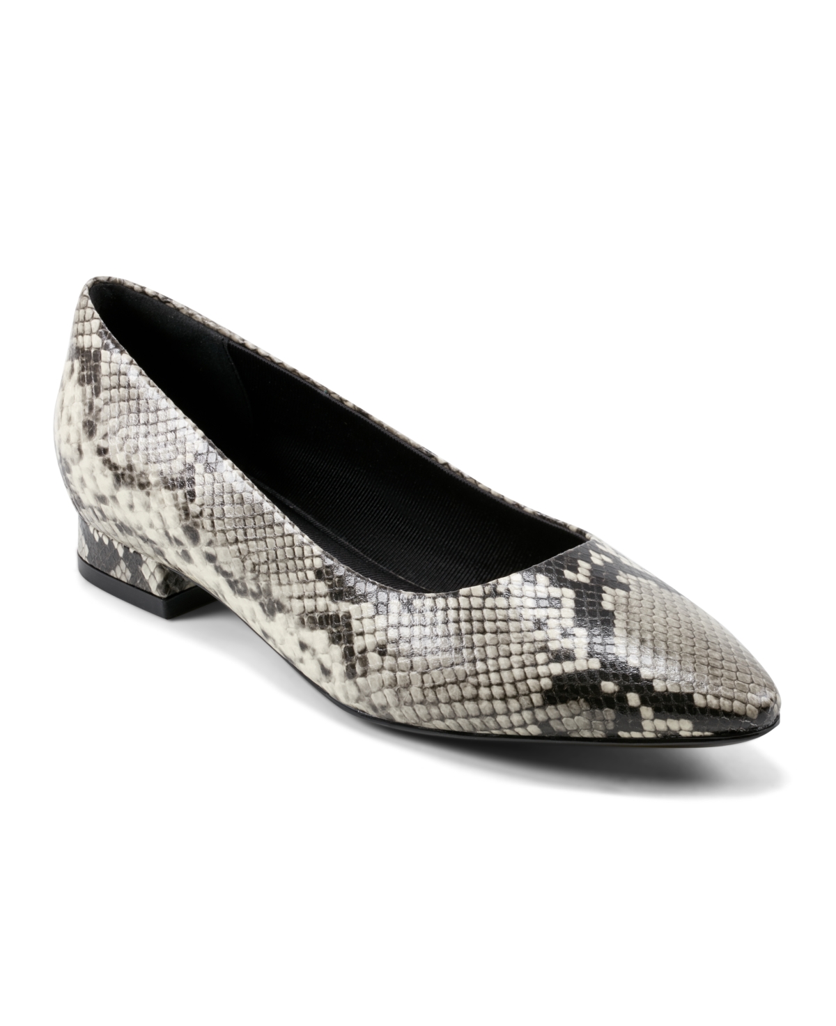 Women's Tessa Total Motion Pointy Toe Dress Flats - Silver Leather