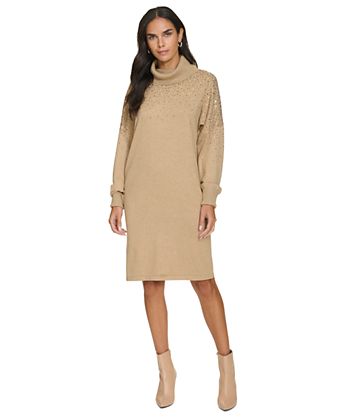 macy's sweater dress Macys Marl Medium About The Brand On 34th Women's Ruffle-Trim Knit