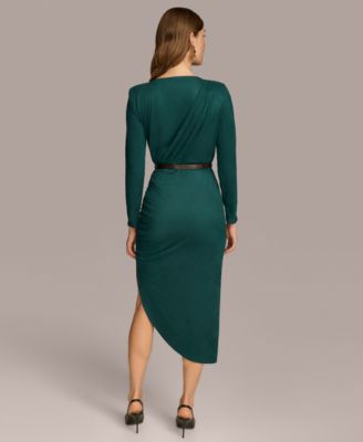 Women's Boat-Neck Side-Shirred Dress