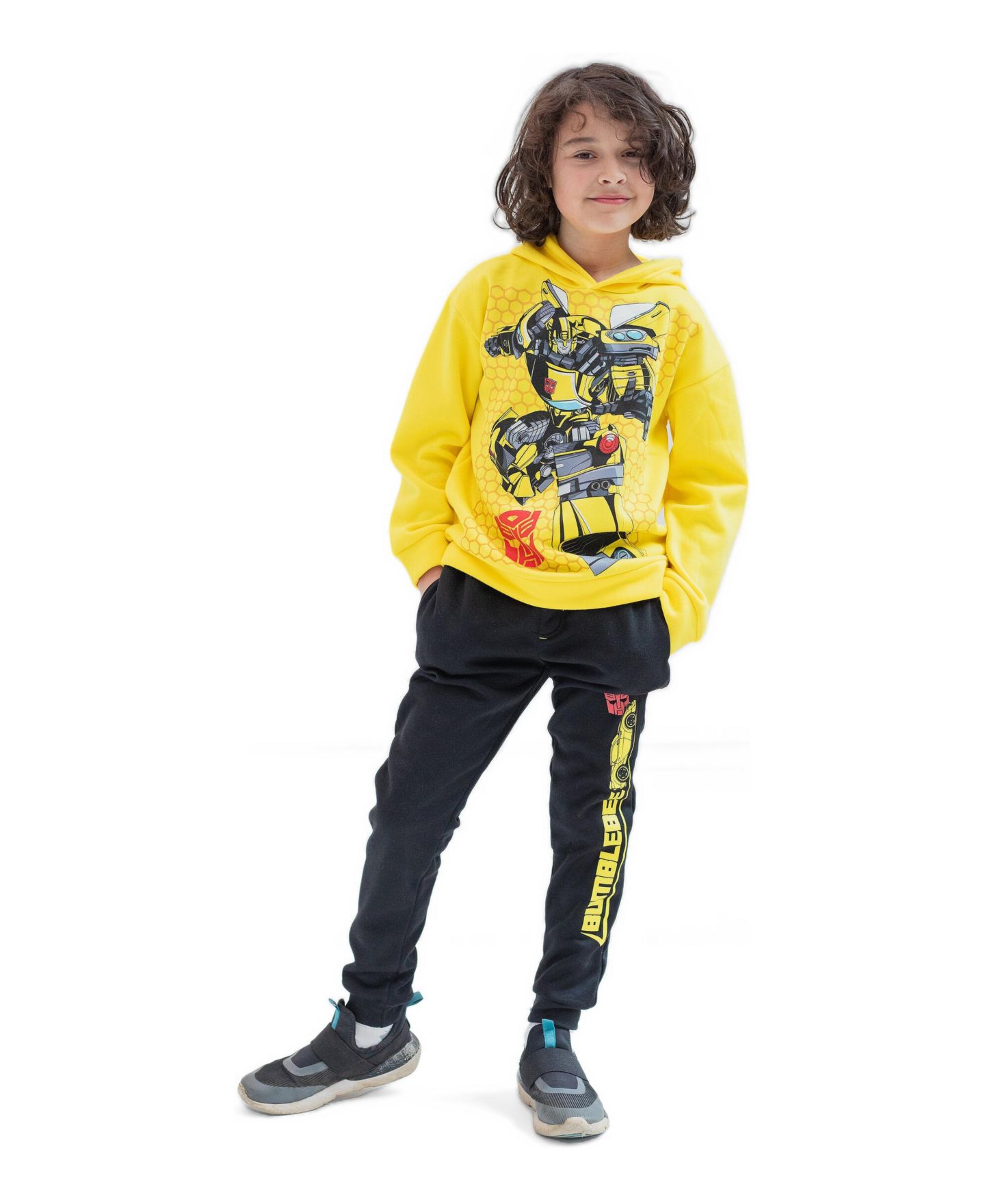 Детский комплект Transformers Boys' 2-Piece Fleece Hoodie and Joggers Set, цвет: Жёлтый — фото 5