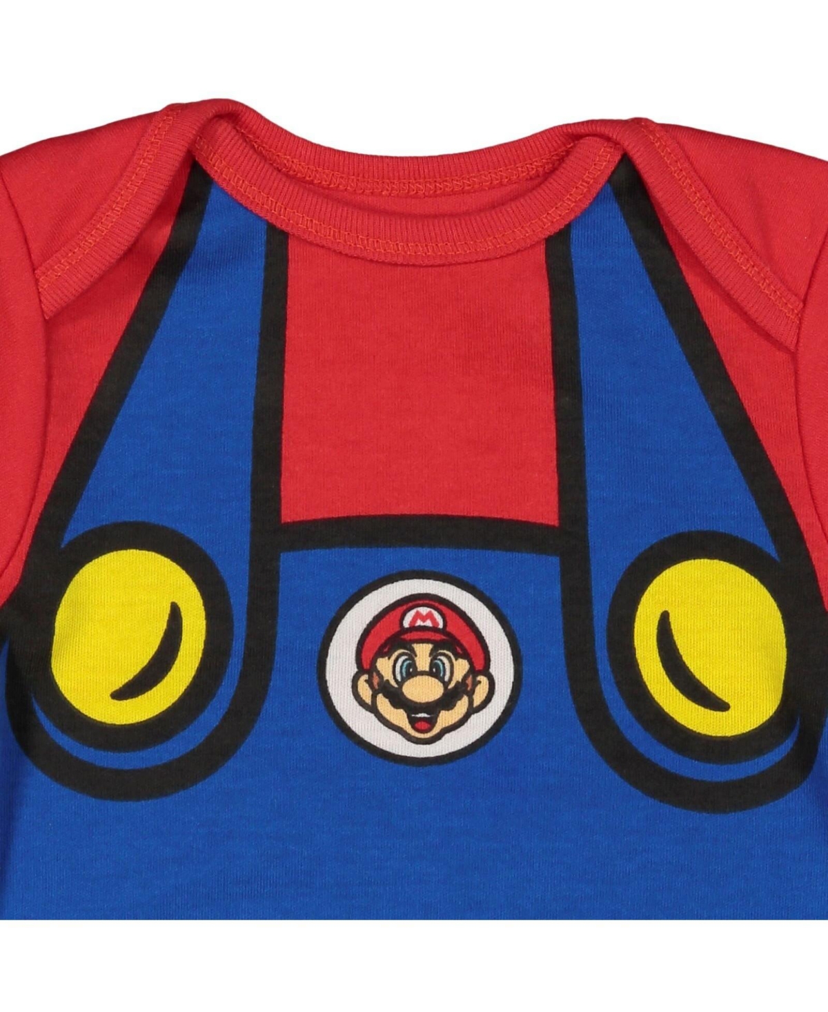 Super Mario Baby Boys Nintendo Mario Luigi Baby Costume Short Sleeve Bodysuit & Hat to