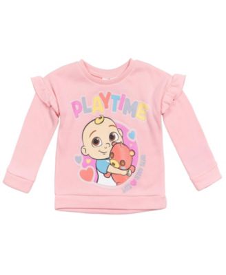 Toddler Girls JJ Baby Pullover Fleece Sweatshirt and Pants Set to