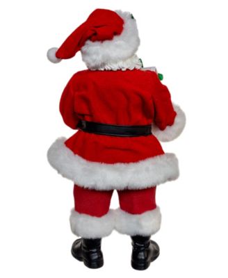 10.5-Inch Fabrich&eacute; Santa with Box of Donuts