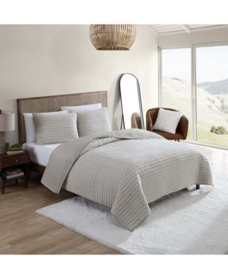 Polar Faux-Fur Reversible Quilt Set, Full/Queen