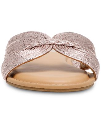 Women's Geeya Raffia Criss Cross Strap Slide Sandals