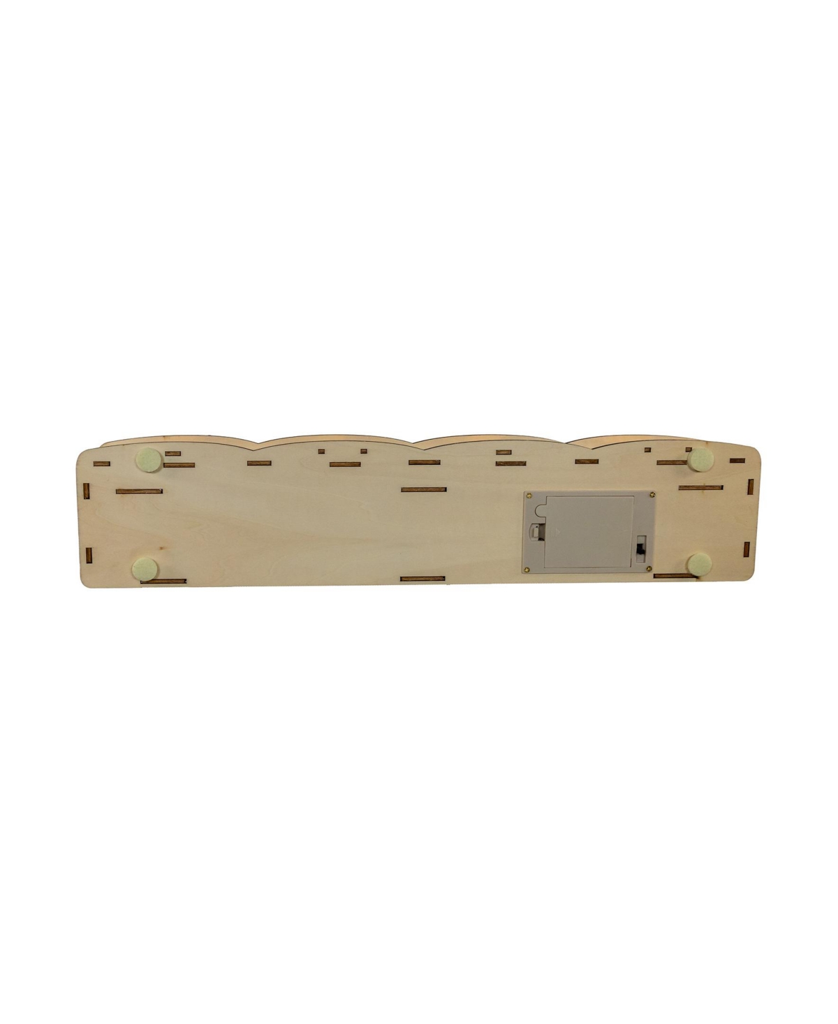 Kurt Adler 17.72-inch Wooden Led Light-up Christmas Village With Candle In Brown