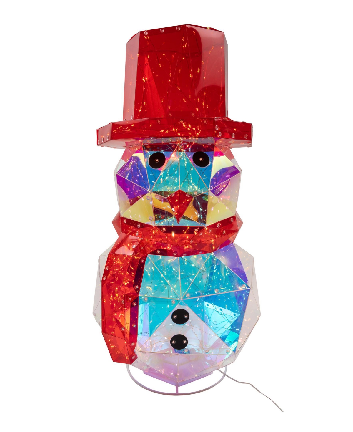 Kurt Adler 24-Inch 300-Light WarmFairy Led Iridescent Snowman - White