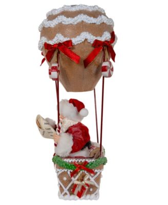 12-Inch Fabrich&eacute; Hot Air Balloon Santa