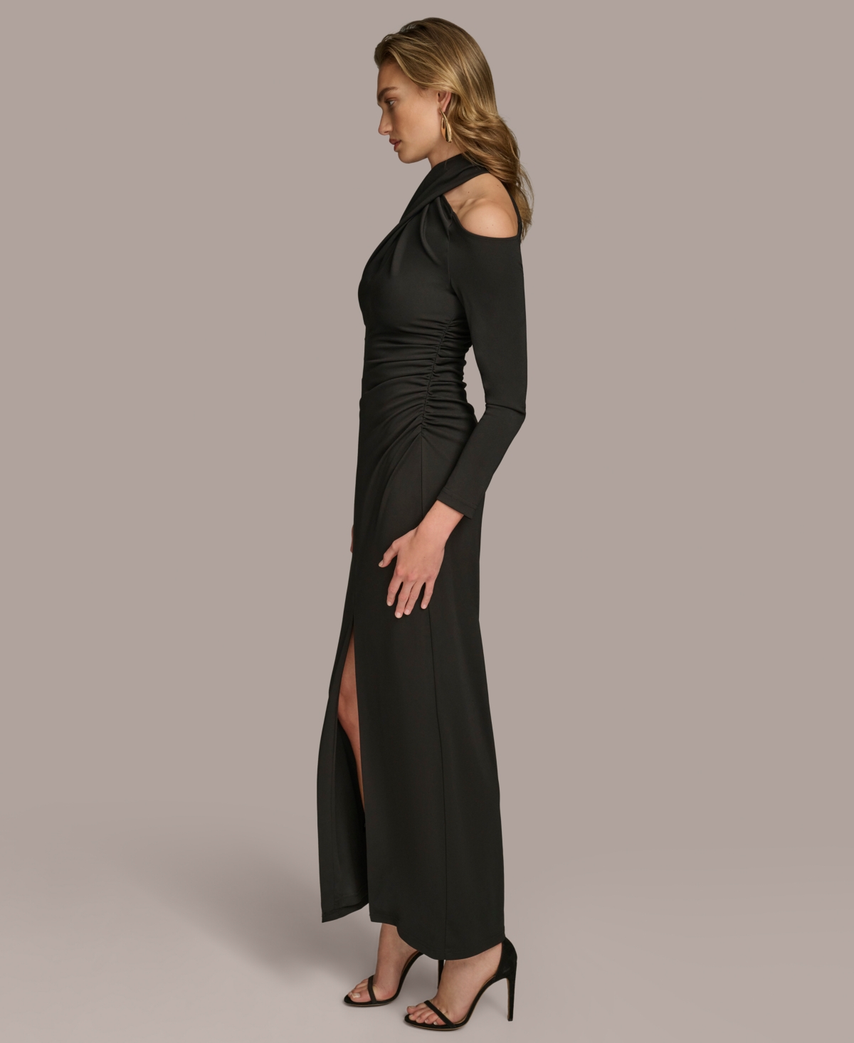 Donna Karan New York Women's Cold-Shoulder Gown
