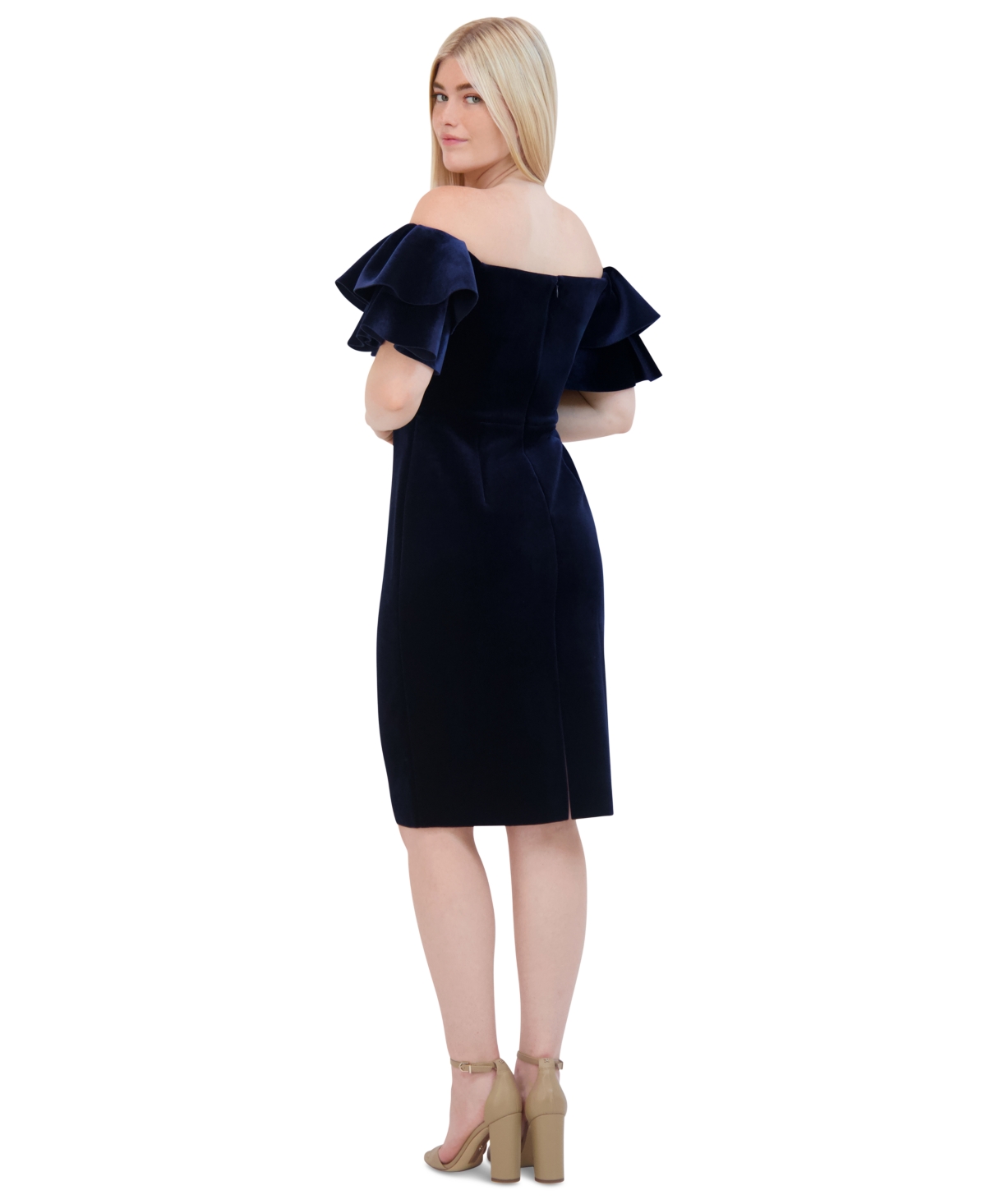 Eliza J Women's Velvet Off-The-Shoulder Dress