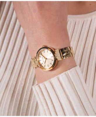 Women's Analog Gold Steel Watch 28mm