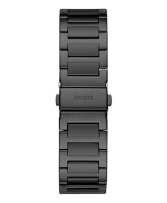 Men's Analog Black Stainless Steel Watch 44mm