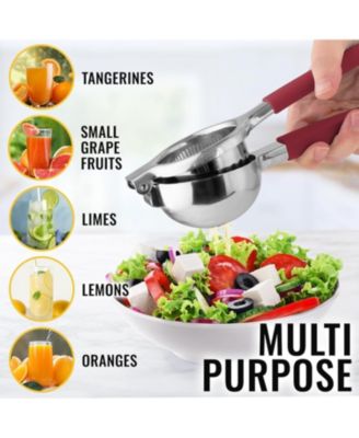 Stainless Steel Lemon Squeezer – Heavy Duty, Solid Metal Bowl, Easy to Use
