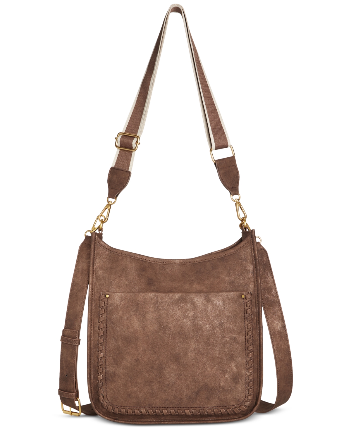 Whipstitch Medium Crossbody, Exclusively at Macy's - Alabaster