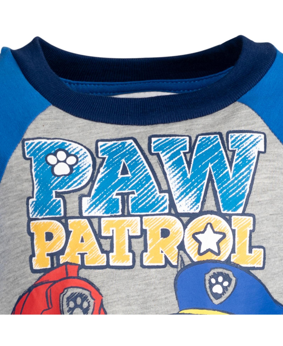 Paw Patrol Boys Nickelodeon Marshall Chase Rubble 2 Pack Graphic T-Shirts to -gray