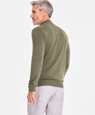 Men's Button Mock Neck Sweater, Created for Macy's 